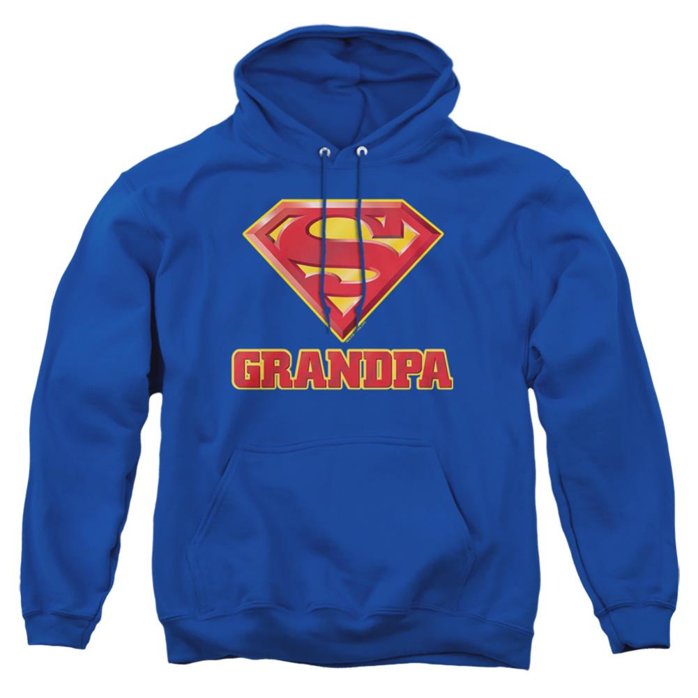 Superman Super Grandpa Men's Pull-Over 75 25 Poly Hoodie