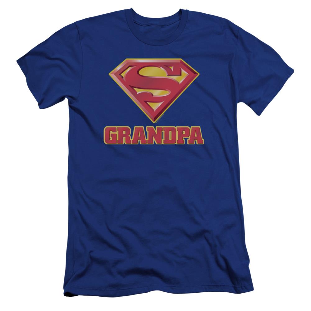Superman Super Grandpa Men's Ultra-Soft 30/1 Cotton Slim SS T