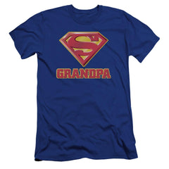 Superman Super Grandpa Men's Ultra-Soft 30/1 Cotton Slim SS T