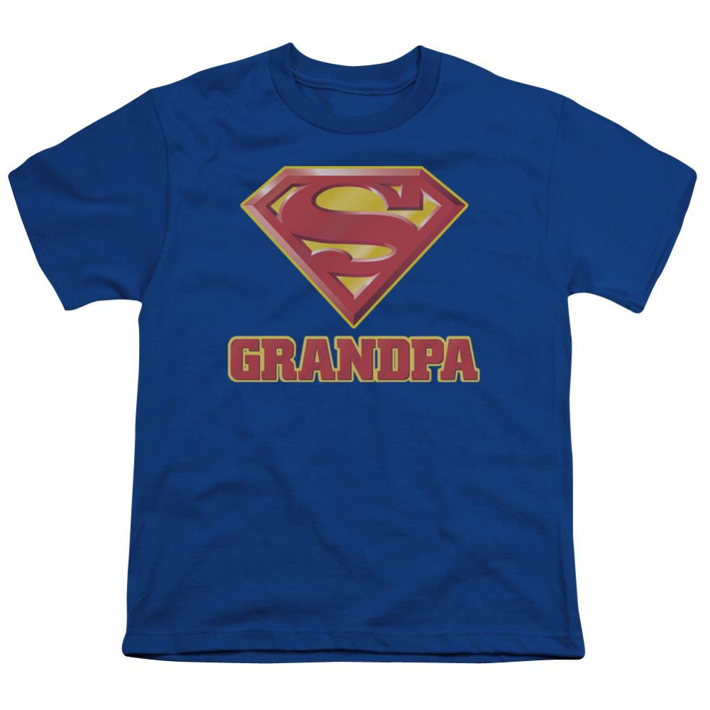 Superman Super Grandpa Youth 18/1 100% Cotton SS T