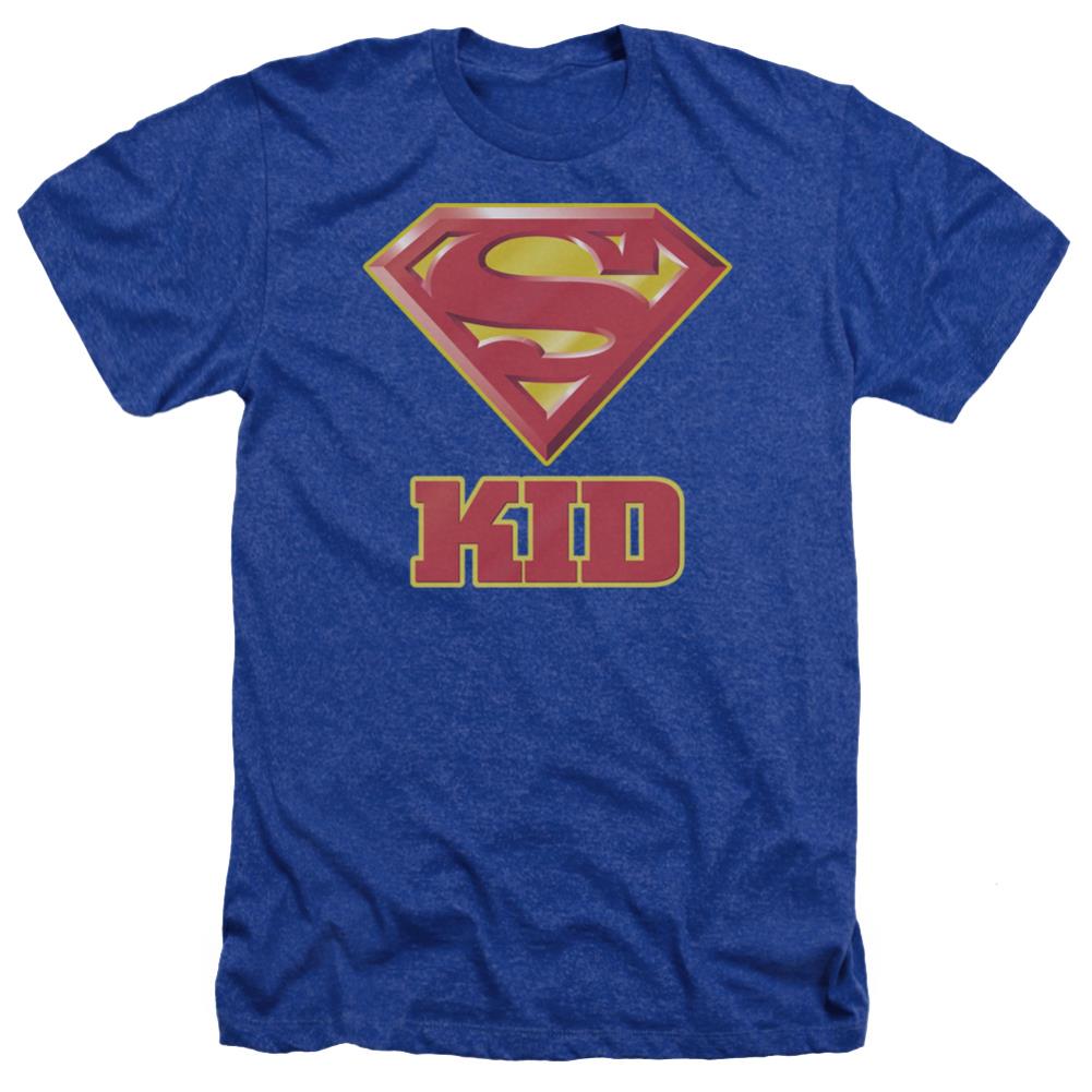 Superman Super Kid Men's 30/1 Heather 60 40 Poly SS T