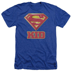 Superman Super Kid Men's 30/1 Heather 60 40 Poly SS T
