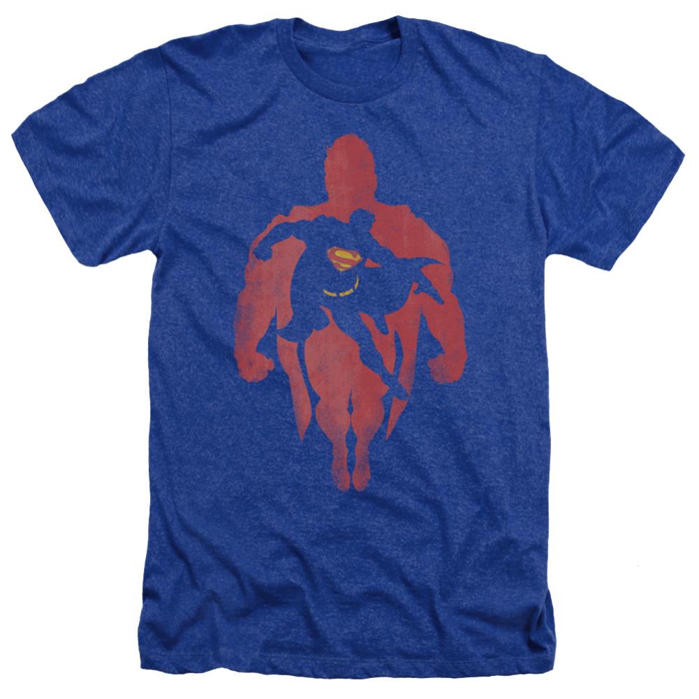 Superman Super Knockout Men's 30/1 Heather 60 40 Poly SS T