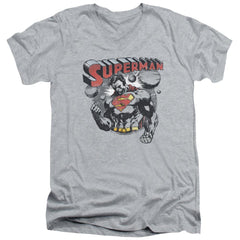 Superman Super Ko Men's 30/1 Cotton Slim V-Neck T