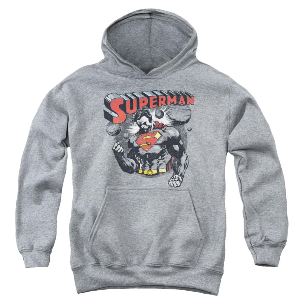 Superman Super Ko Youth Cotton Poly Pull-Over Hoodie