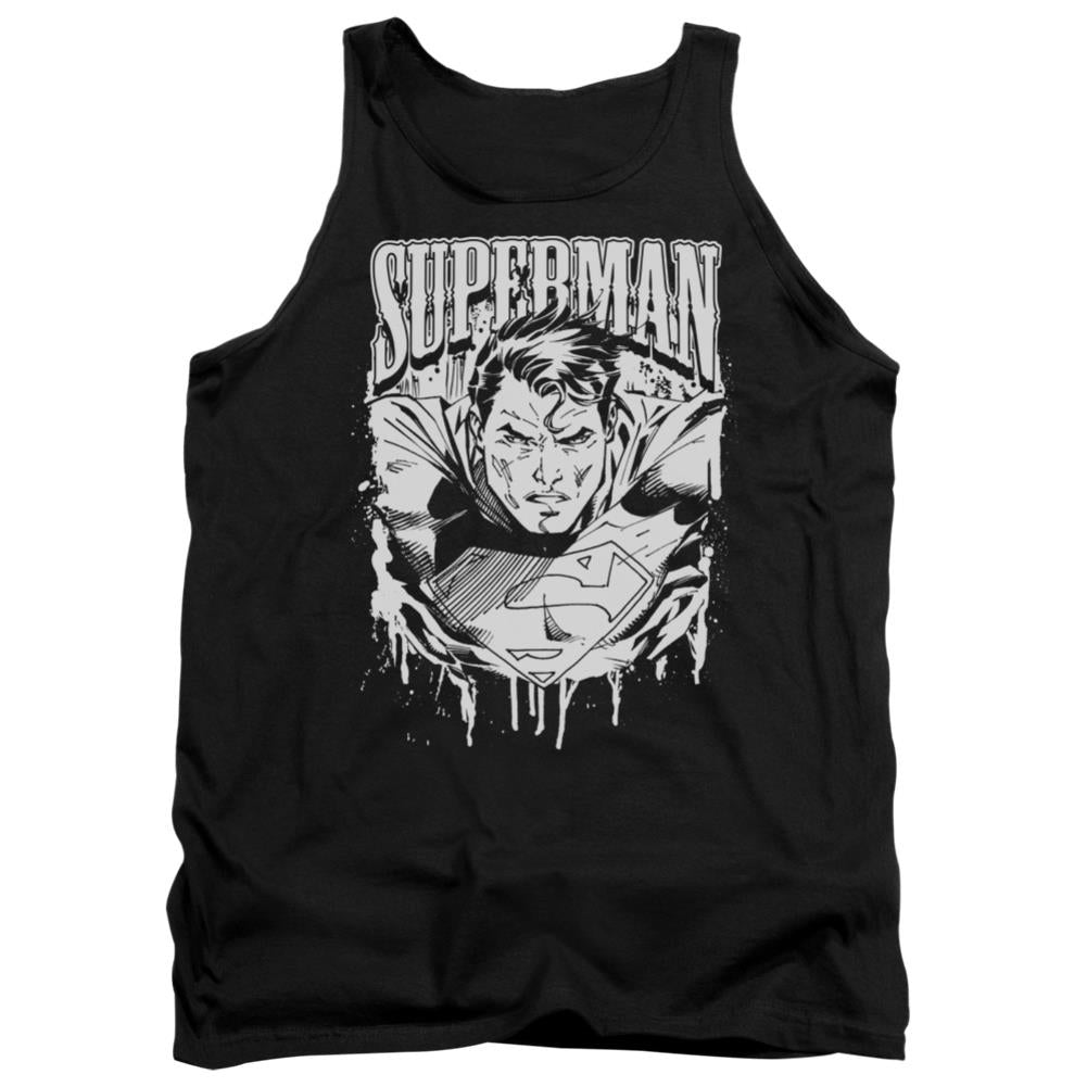 Superman Super Metal Men's 18/1 Cotton Tank Top