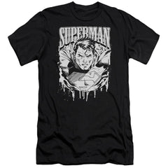Superman Super Metal Men's Ultra-Soft 30/1 Cotton Slim SS T
