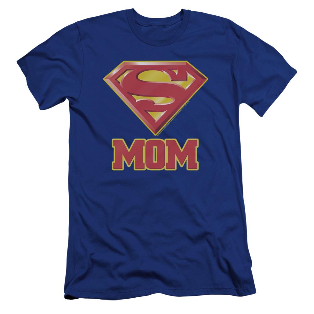 Superman Super Mom Men's Ultra-Soft 30/1 Cotton Slim SS T