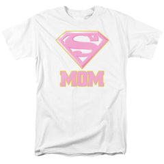 Superman Super Mom Pink Men's 18/1 Cotton SS T