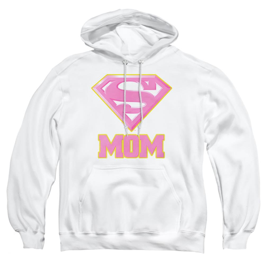 Superman Super Mom Pink Men's Pull-Over 75 25 Poly Hoodie