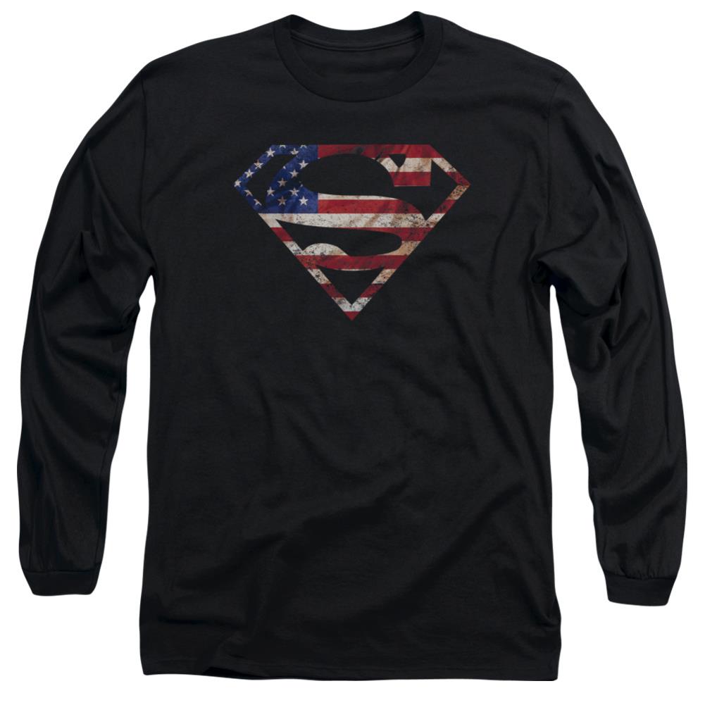 Superman Super Patriot Men's 18/1 Cotton LS T