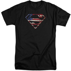 Superman Super Patriot Men's 18/1 Tall Cotton SS T