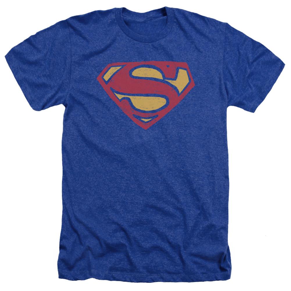 Superman Super Rough Men's 30/1 Heather 60 40 Poly SS T