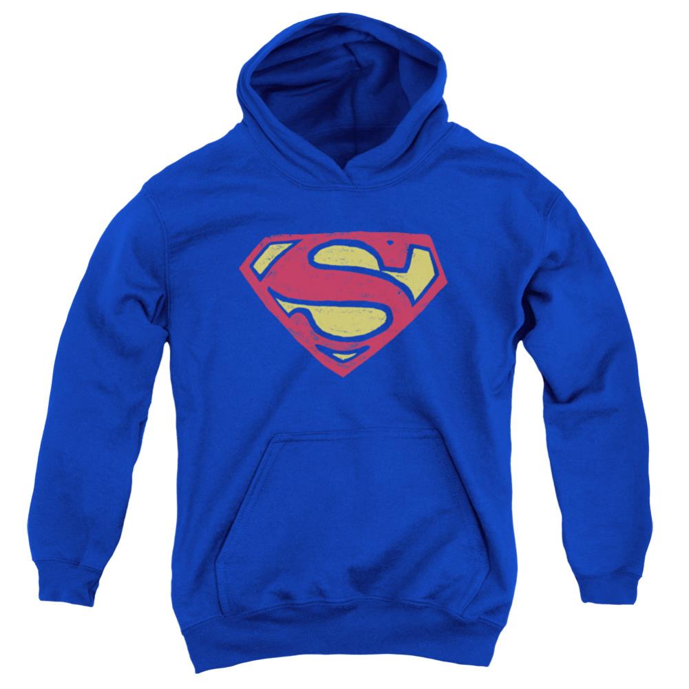Superman Super Rough Youth Cotton Poly Pull-Over Hoodie