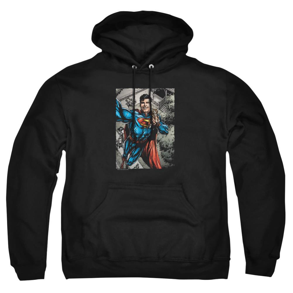 Superman Super Selfie Men's Pull-Over 75 25 Poly Hoodie