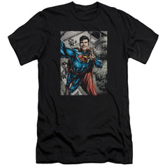 Superman Super Selfie Men's Ultra-Soft 30/1 Cotton Slim SS T