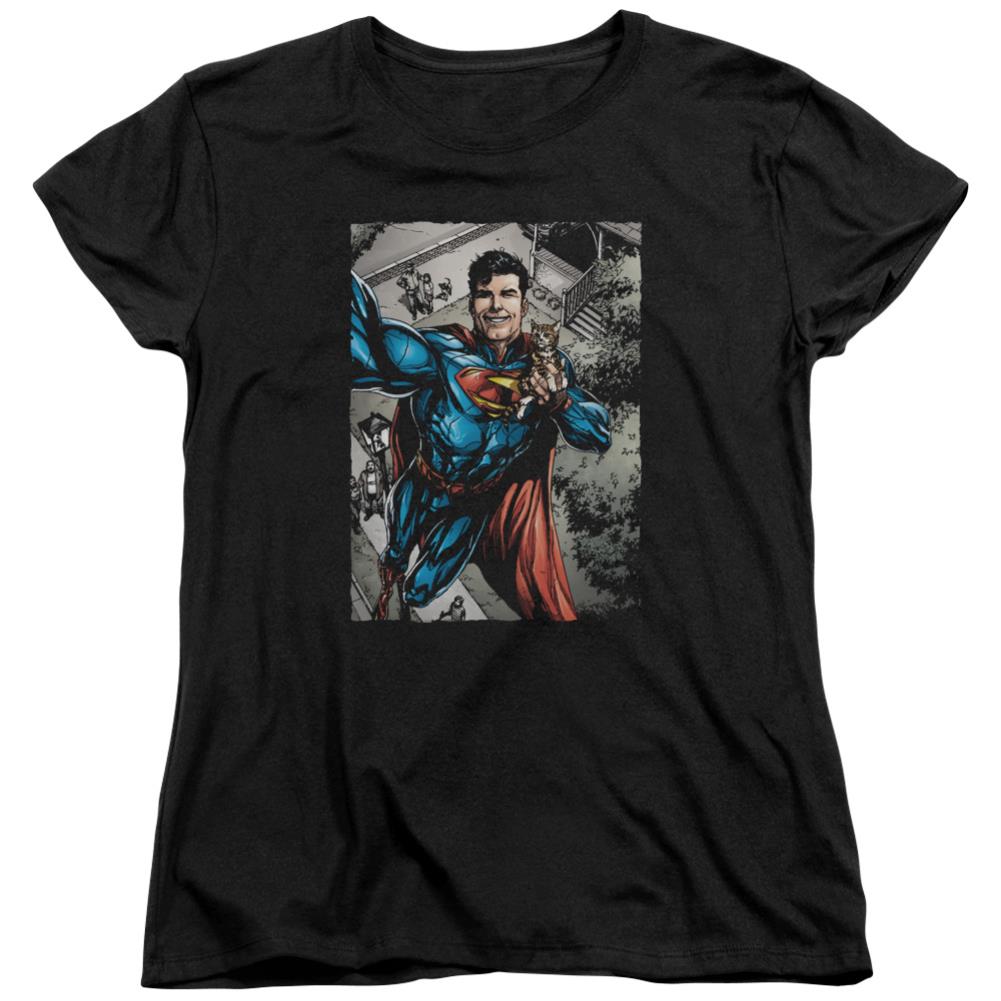 Superman Super Selfie Women's 18/1 Cotton SS T