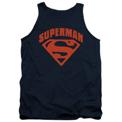 Superman Super Shield Men's 18/1 Cotton Tank Top