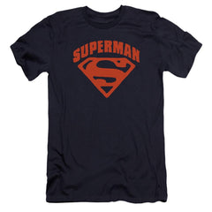 Superman Super Shield Men's Ultra-Soft 30/1 Cotton Slim SS T
