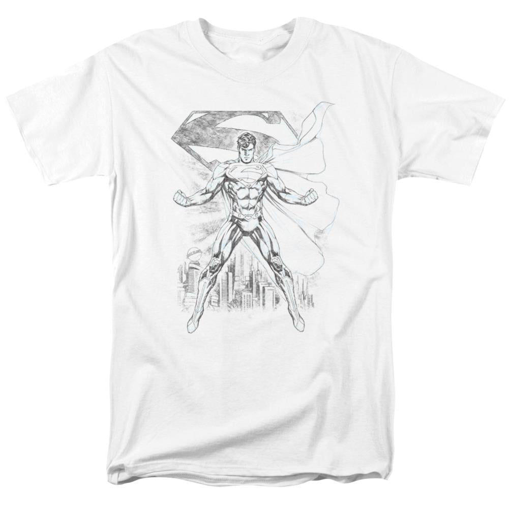 Superman Super Sketch Men's 18/1 Cotton SS T