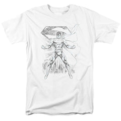 Superman Super Sketch Men's 18/1 Cotton SS T