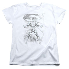 Superman Super Sketch Women's 18/1 Cotton SS T