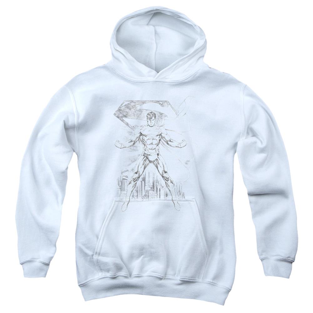 Superman Super Sketch Youth Cotton Poly Pull-Over Hoodie