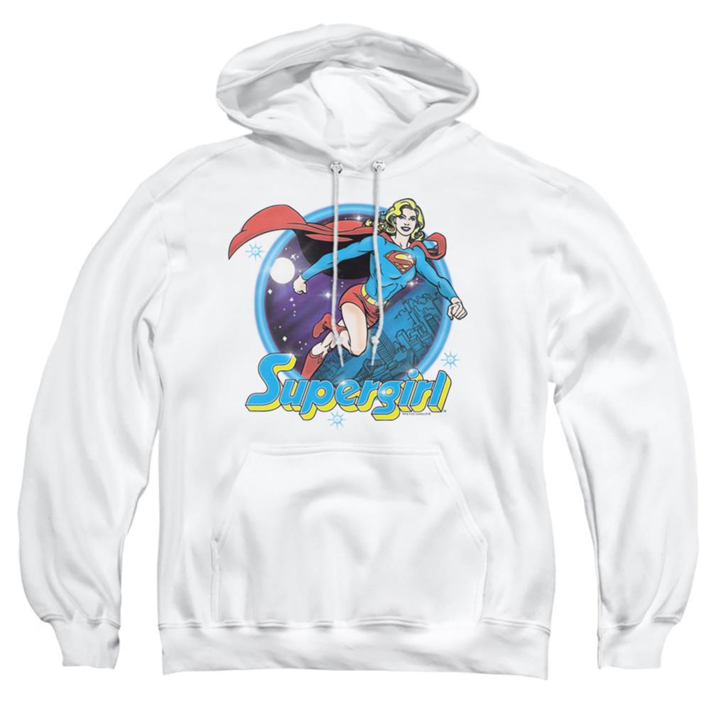 Superman Supergirl Airbrush Men's Pull-Over 75 25 Poly Hoodie