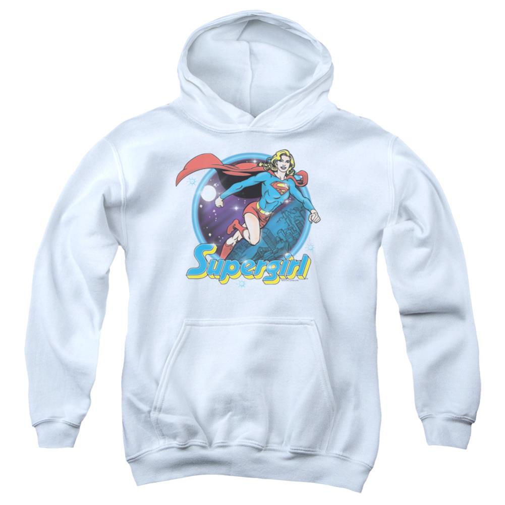 Superman Supergirl Airbrush Youth Cotton Poly Pull-Over Hoodie