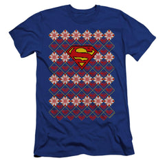 Superman Superman Christmas Sweater Men's Ultra-Soft 30/1 Cotton Slim SS T