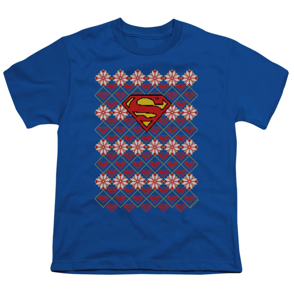 Superman Superman Christmas Sweater Youth 18/1 100% Cotton SS T