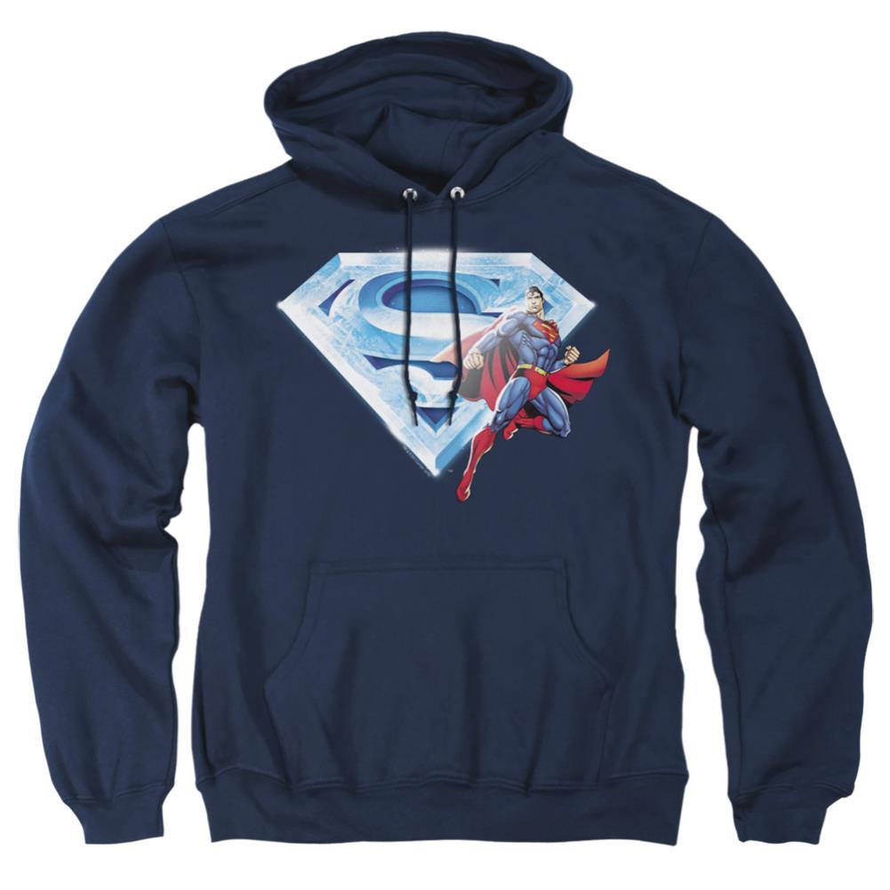 Superman Superman & Crystal Logo Men's Pull-Over 75 25 Poly Hoodie
