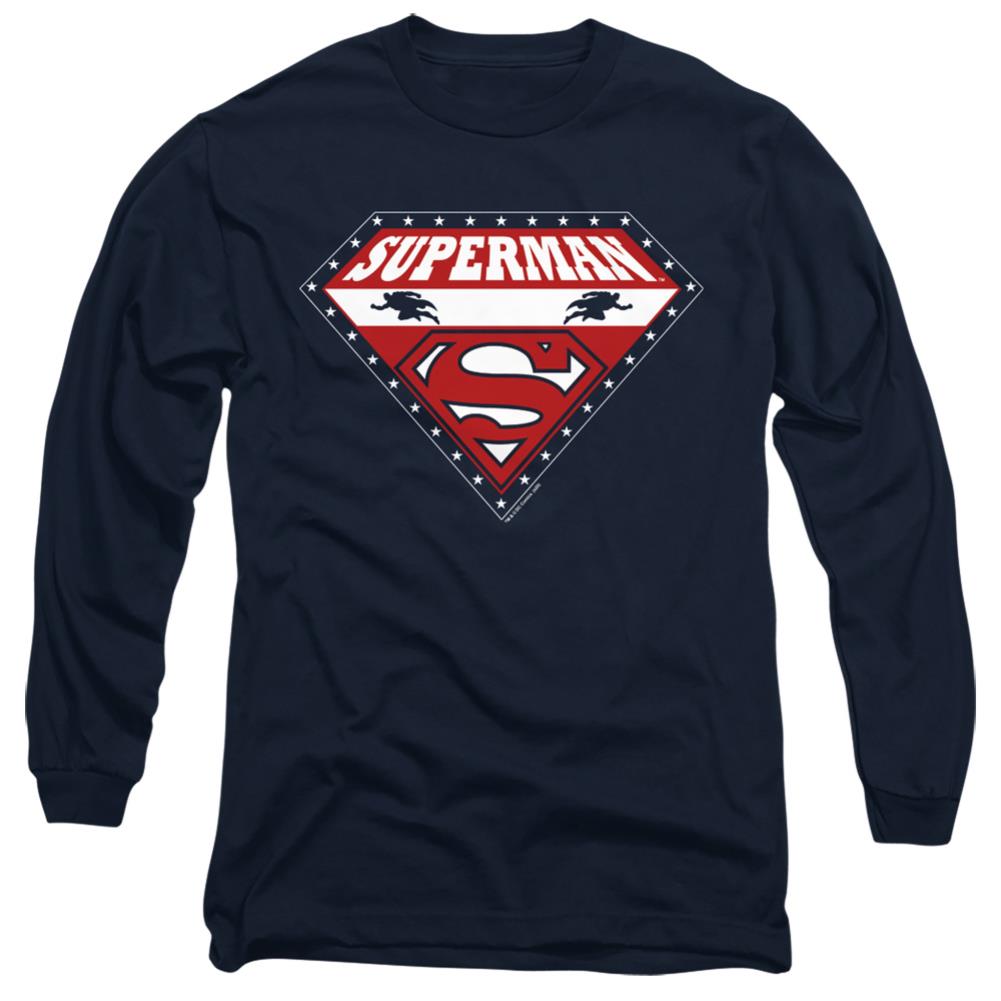 Superman Superman For President Men's 18/1 Cotton LS T