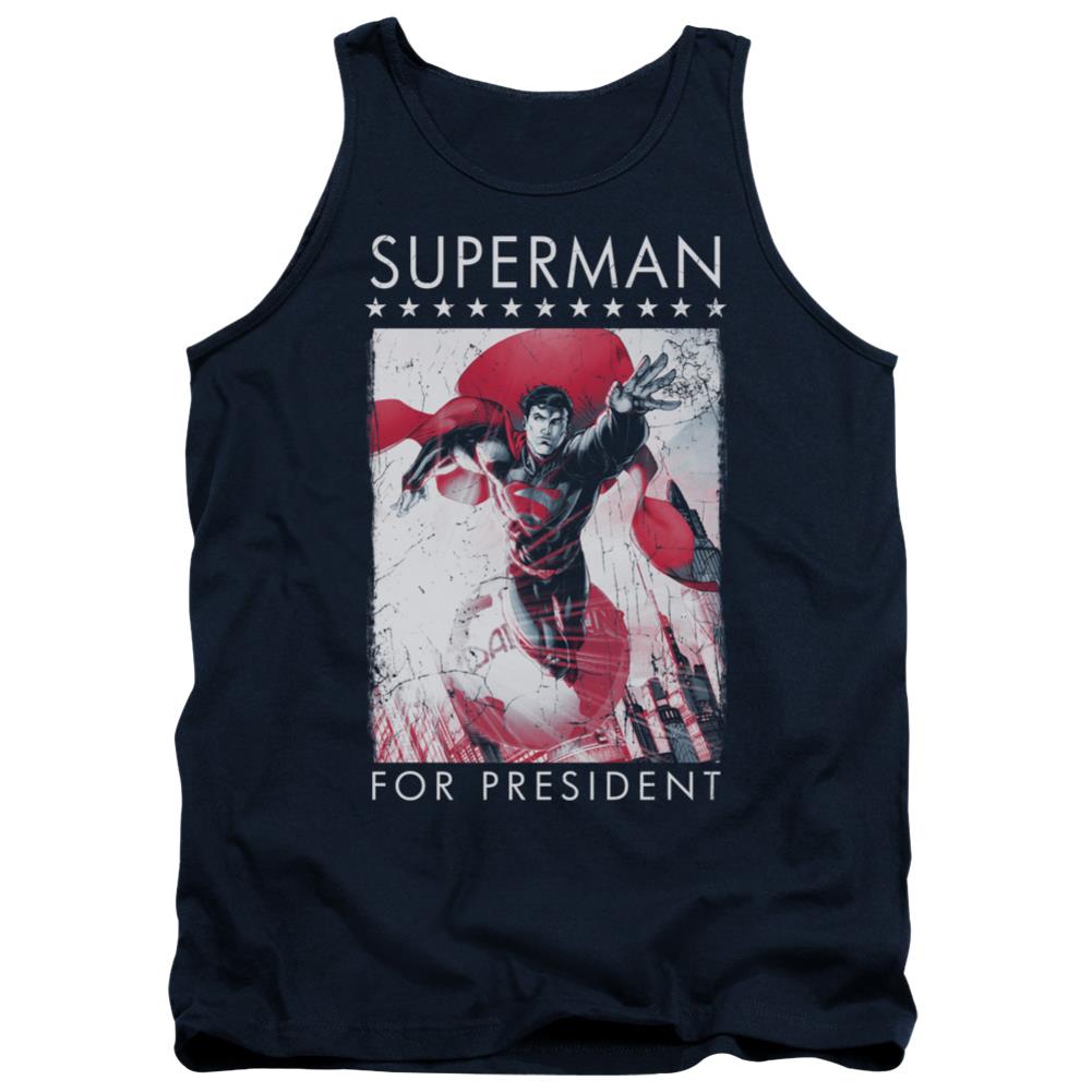 Superman Superman For President Men's 18/1 Cotton Tank Top