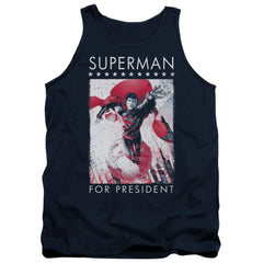 Superman Superman For President Men's 18/1 Cotton Tank Top