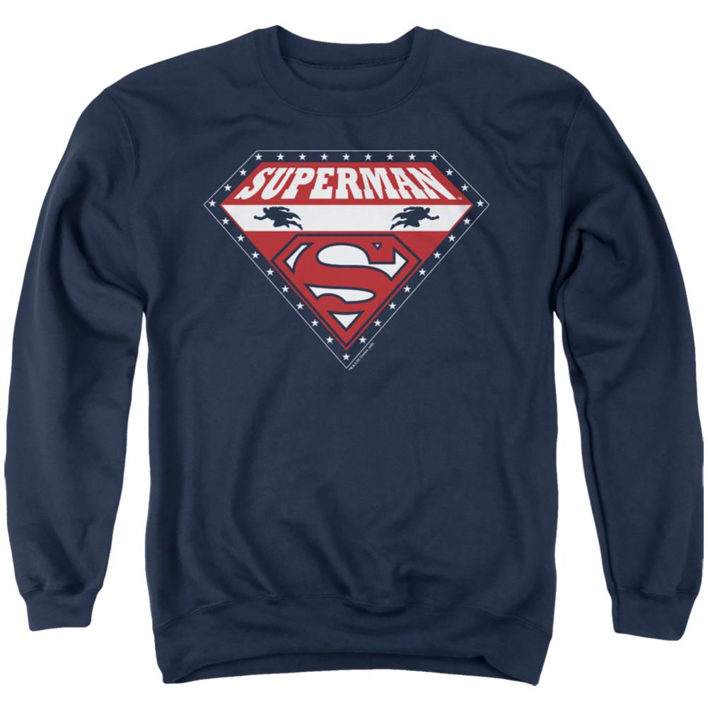 Superman Superman For President Men's Crewneck 50 50 Poly LS T