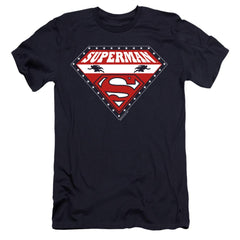 Superman Superman For President Men's Ultra-Soft 30/1 Cotton Slim SS T