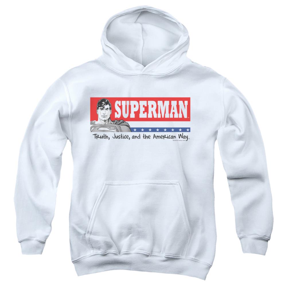 Superman Superman For President Youth Cotton Poly Pull-Over Hoodie