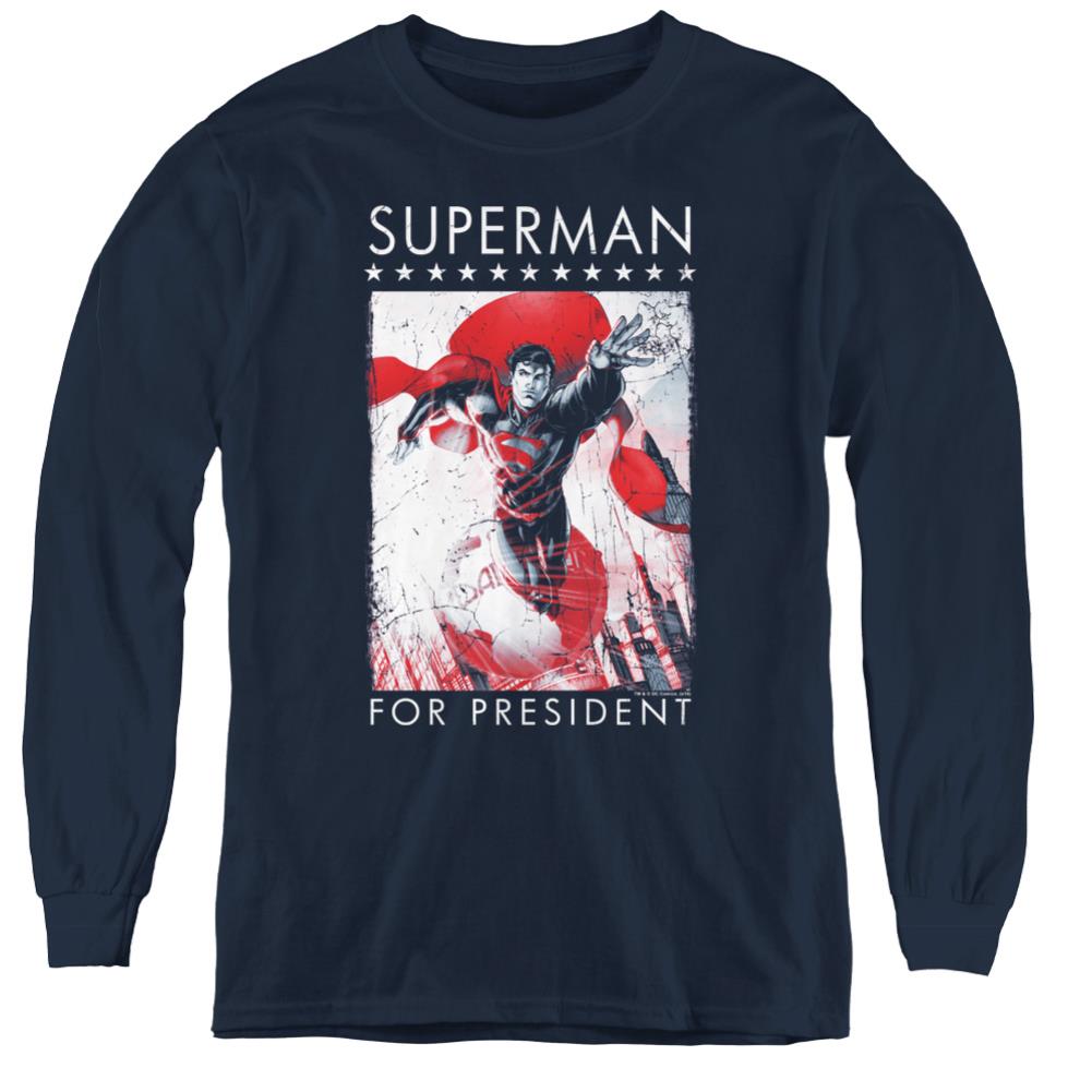 Superman Superman For President Youth LS T