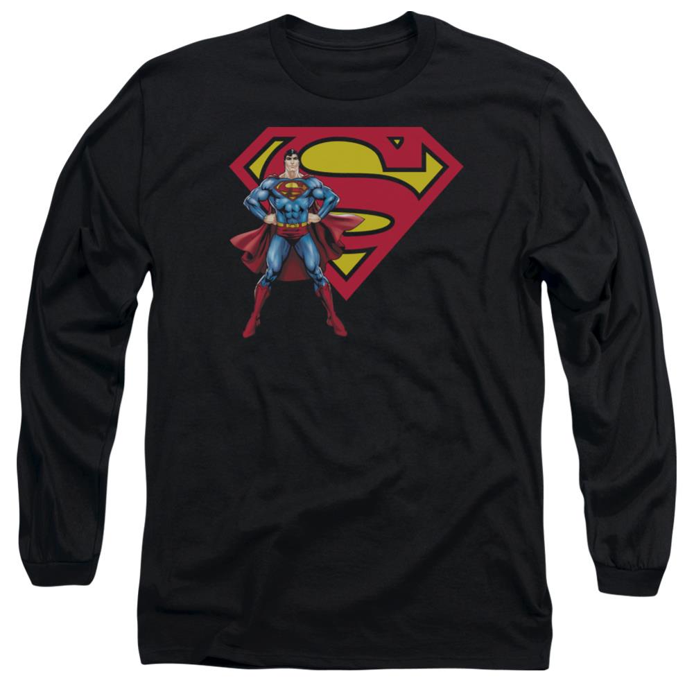 Superman Superman & Logo Men's 18/1 Cotton LS T