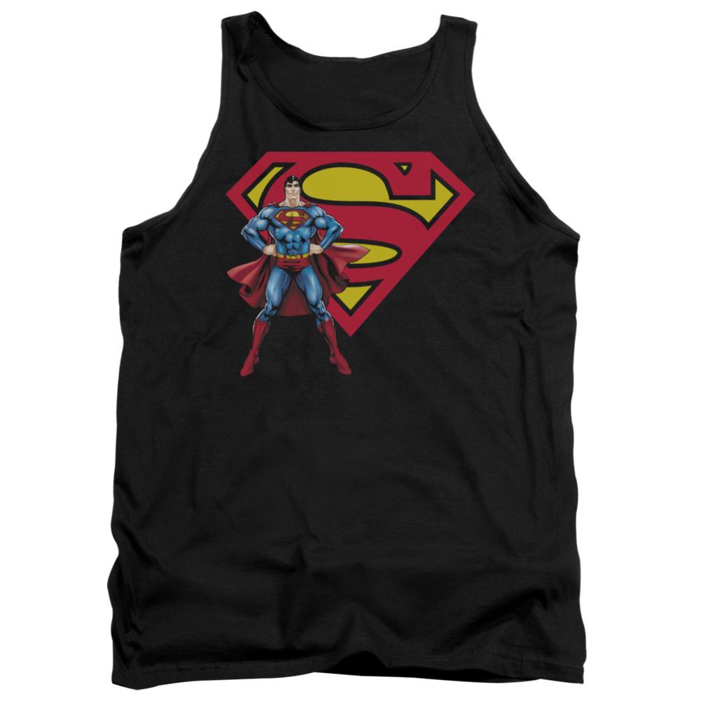 Superman Superman & Logo Men's 18/1 Cotton Tank Top