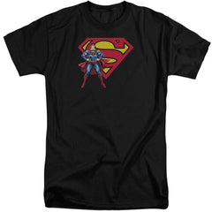 Superman Superman & Logo Men's 18/1 Tall Cotton SS T