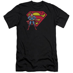 Superman Superman & Logo Men's Ultra-Soft 30/1 Cotton Slim SS T
