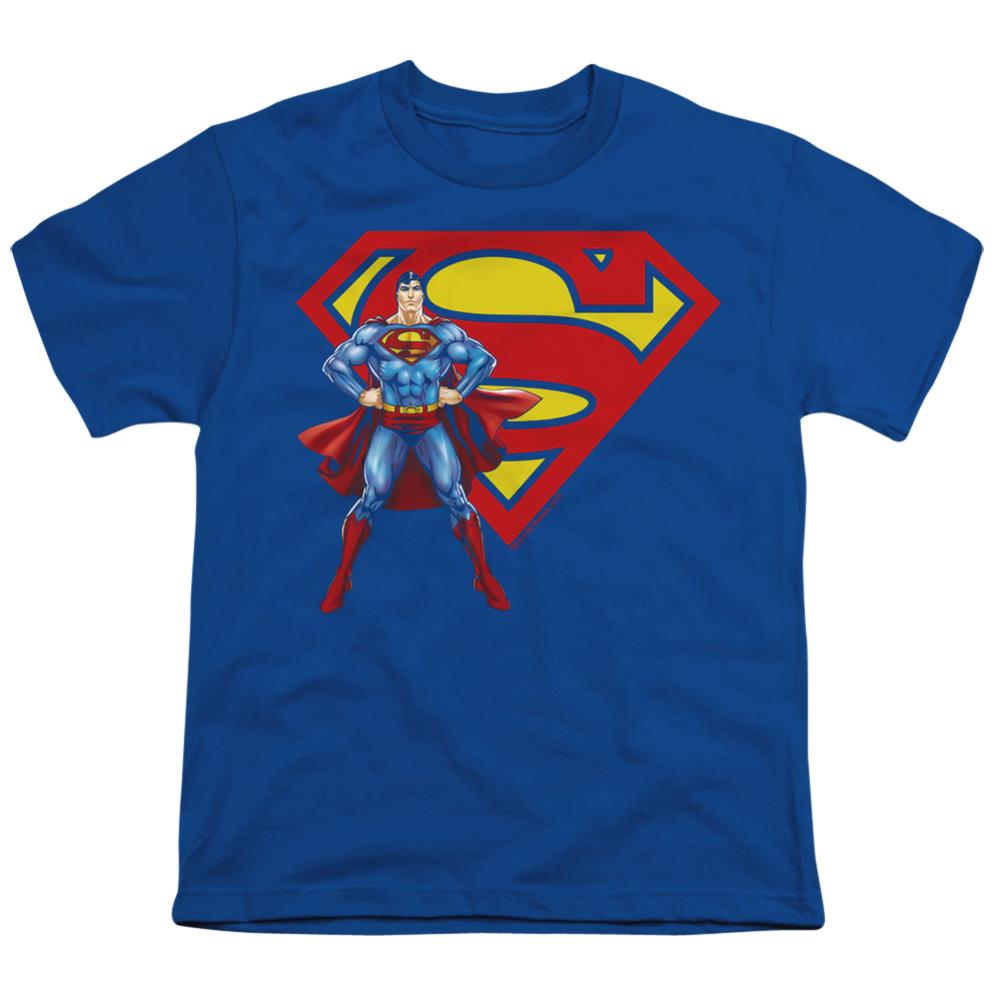 Superman Superman & Logo Youth 18/1 100% Cotton SS T
