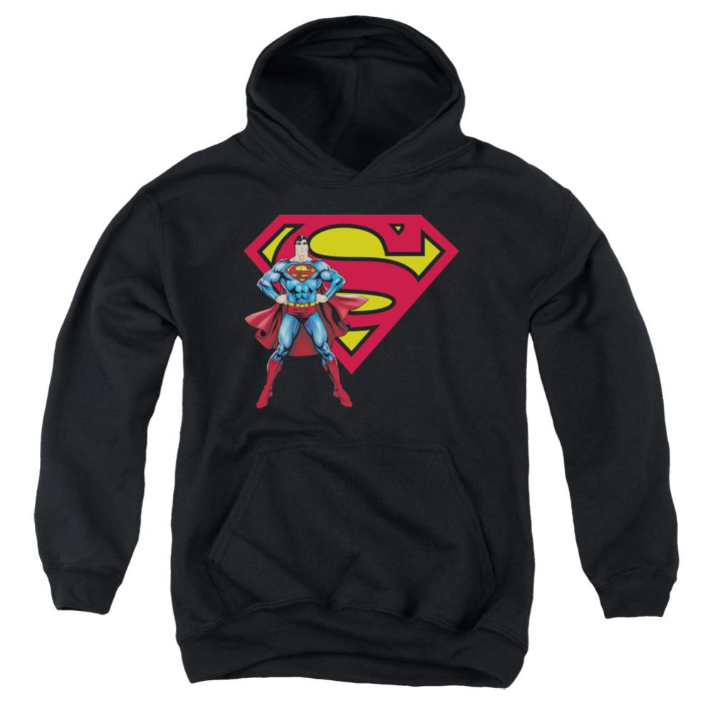 Superman Superman & Logo Youth Cotton Poly Pull-Over Hoodie