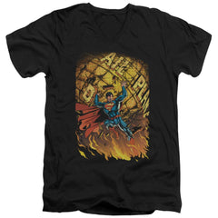 Superman Superman #1 Men's 30/1 Cotton Slim V-Neck T