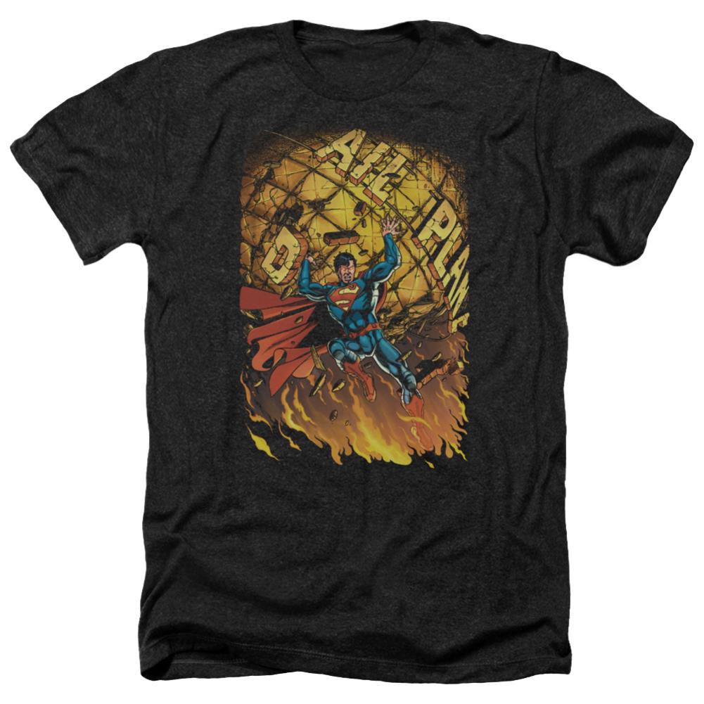 Superman Superman #1 Men's 30/1 Heather 60 40 Poly SS T