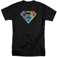 Superman Superman Tie Dye Logo Men's 18/1 Tall Cotton SS T