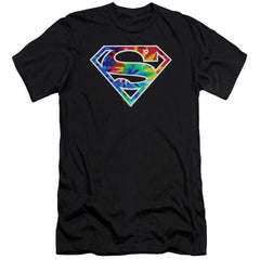 Superman Superman Tie Dye Logo Men's Ultra-Soft 30/1 Cotton Slim SS T