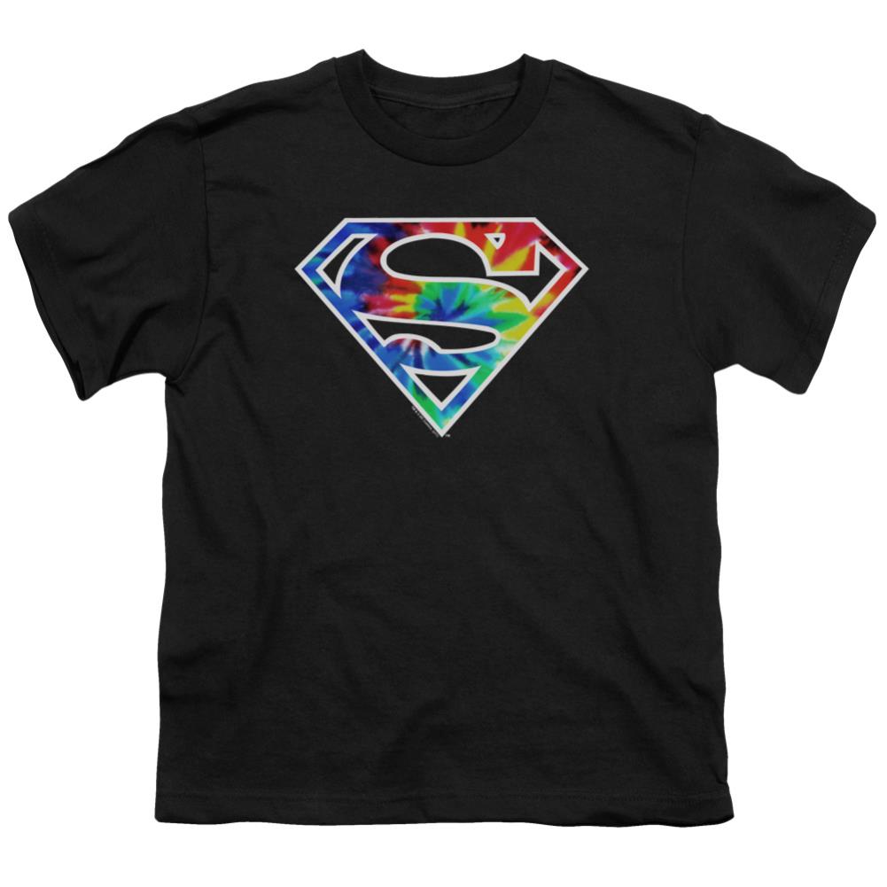 Superman Superman Tie Dye Logo Youth 18/1 100% Cotton SS T